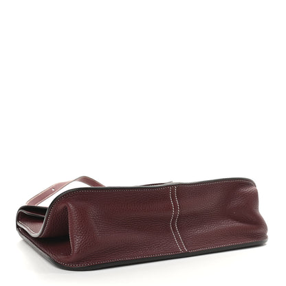 Hermes Taurillon Clemence Halzan 31 GM Bordeaux 4 of 10