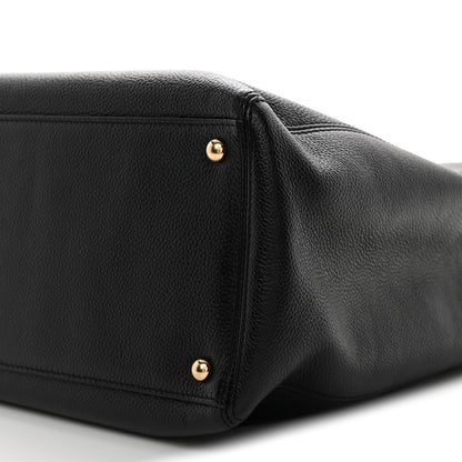 Chanel Calfskin Cerf Executive Shopper Tote Black 11 of 12