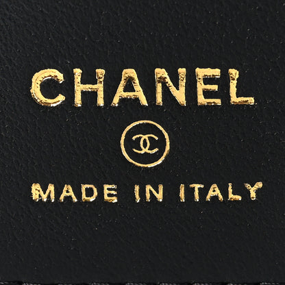 Chanel Lambskin Quilted Lucky Charms Passport Holder Black 6 of 7