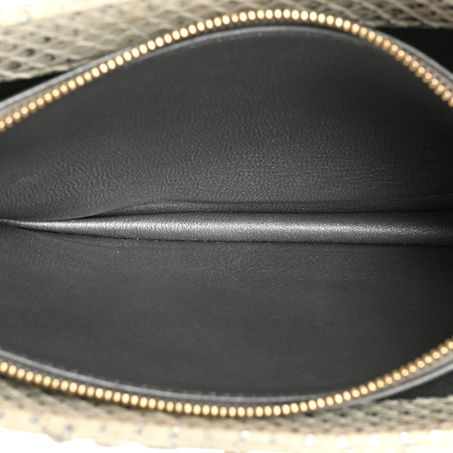 Snakeskin Phone Holder Pouch Clutch White