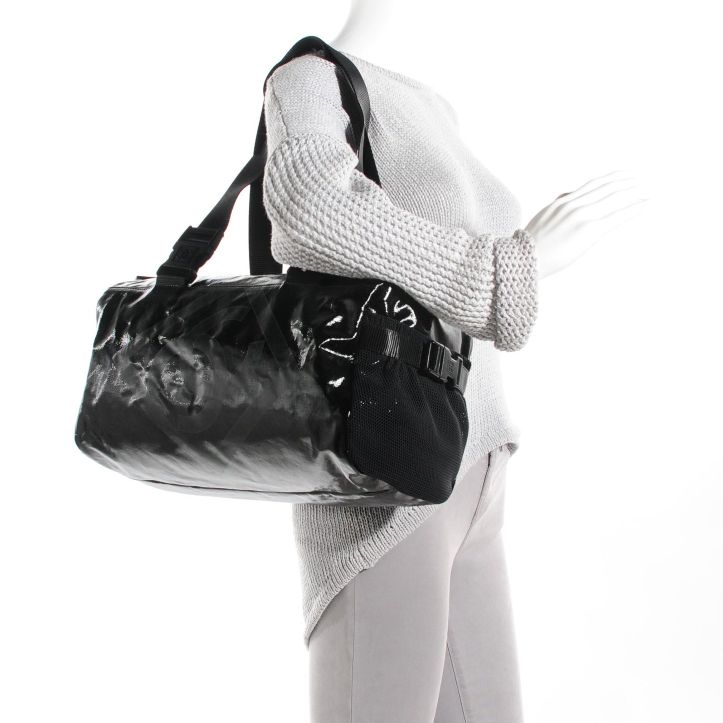Coated Canvas Sport Duffel Black