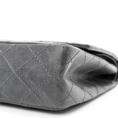 Chanel Aged Calfskin Quilted 50th Anniversary 2.55 Reissue Flap 226 Grey 11 of 15