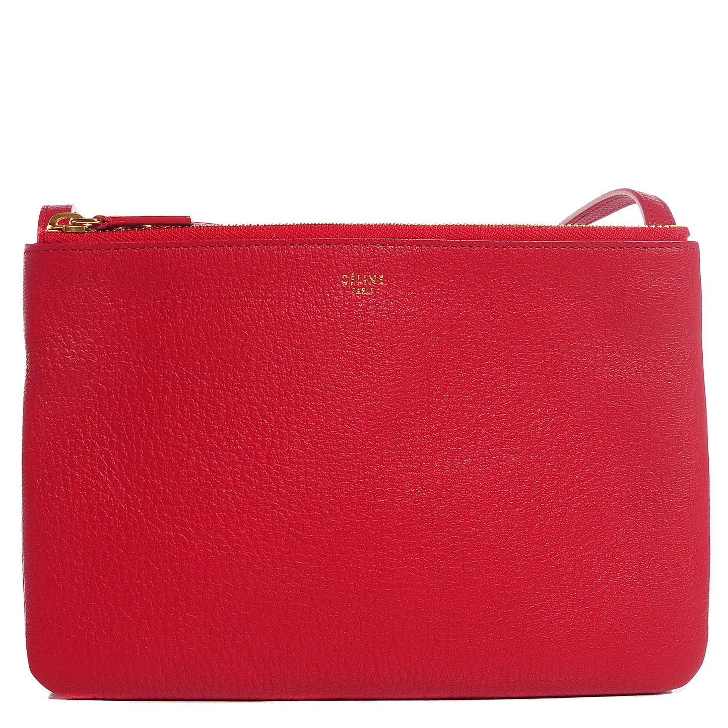 Goatskin Small Trio Crossbody Bag Scarlet