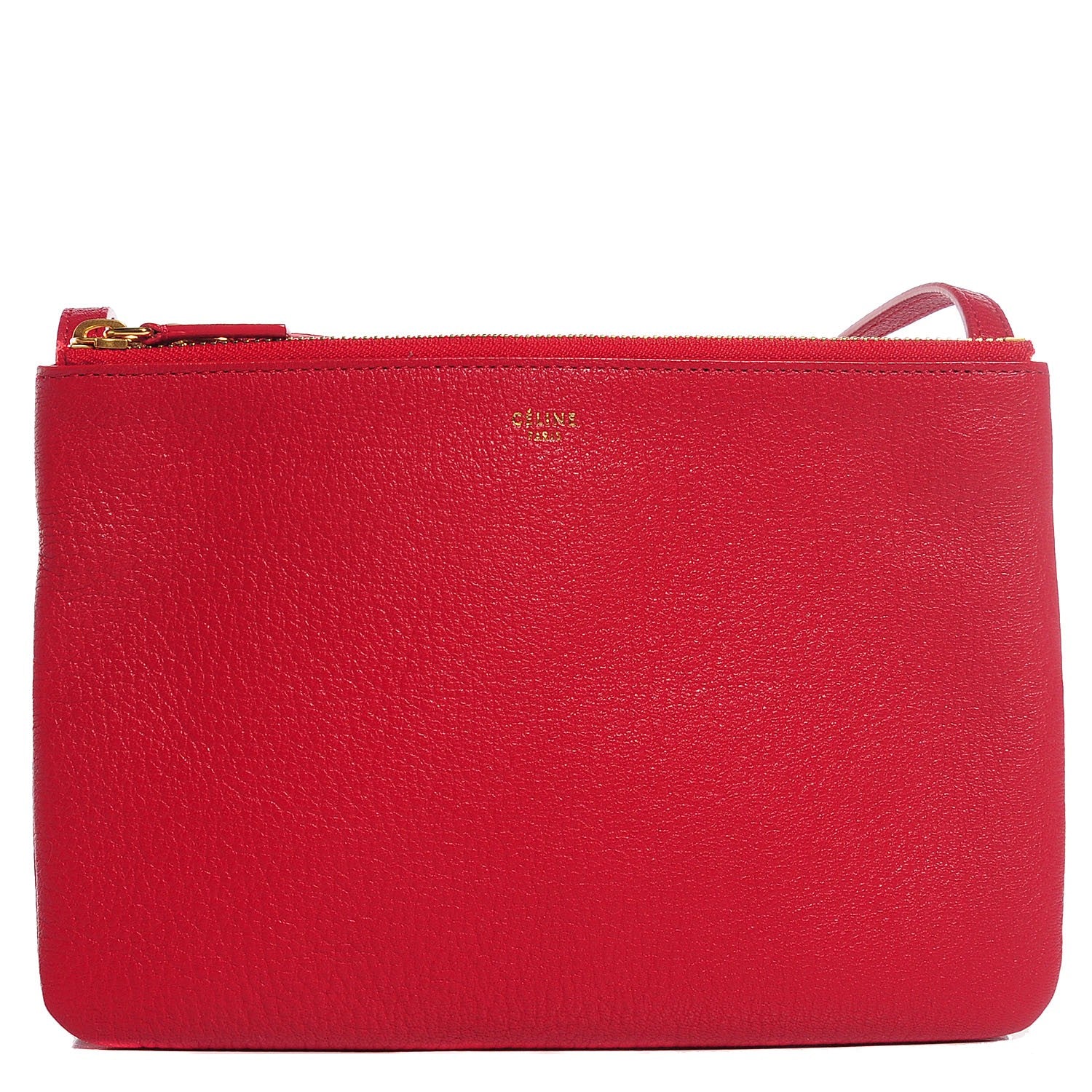 Celine Goatskin Small Trio Crossbody Bag Scarlet 1 of 8