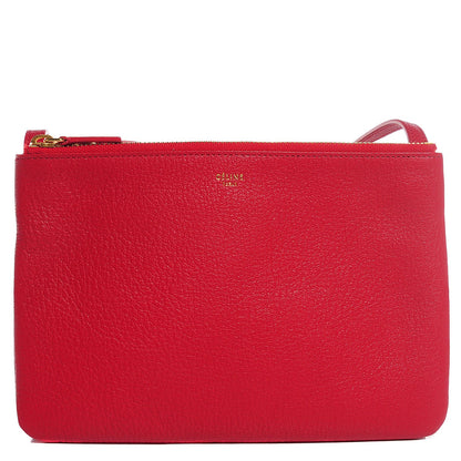 Celine Goatskin Small Trio Crossbody Bag Scarlet 1 of 8
