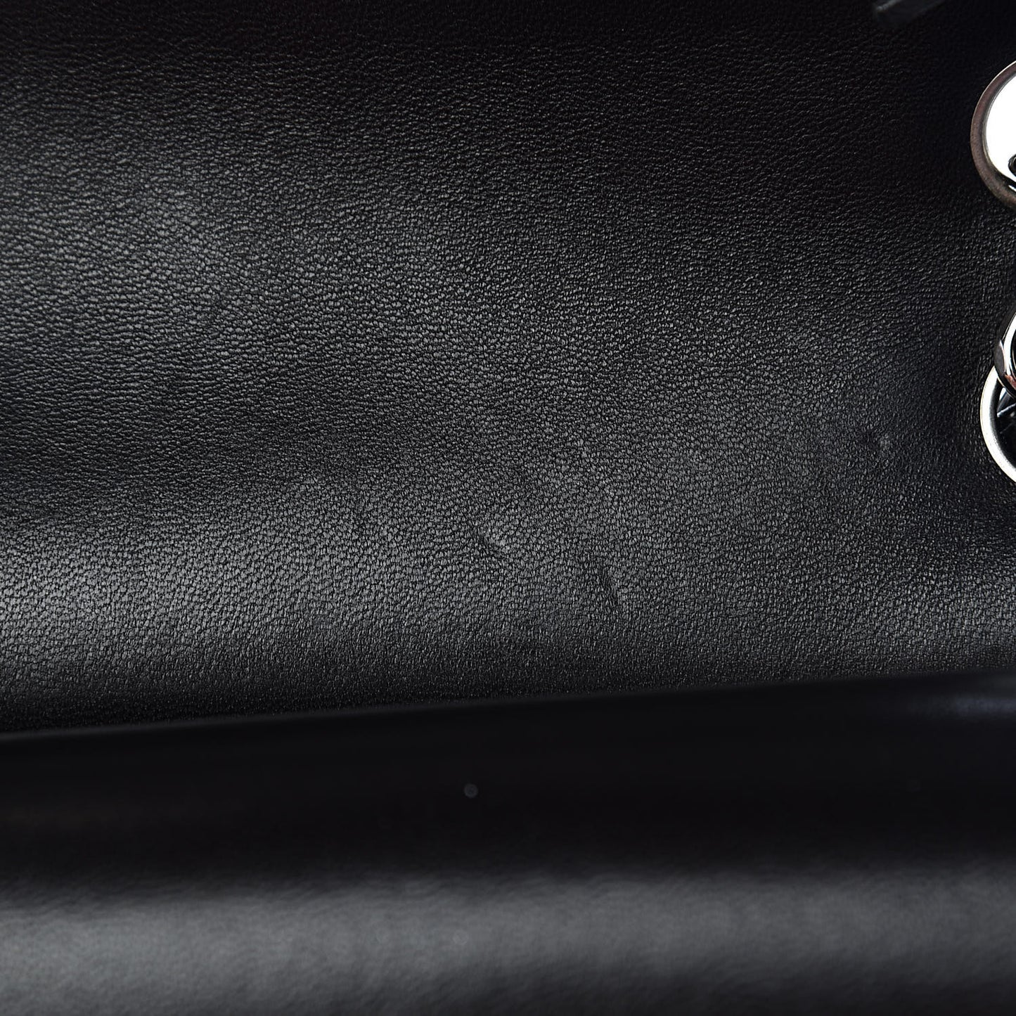 Lambskin Quilted Jumbo Double Flap Black