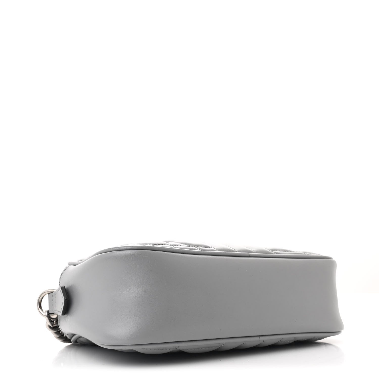 Gucci Calfskin Matelasse Aria Small GG Marmont Chain Shoulder Bag Deep Grey 4 of 10