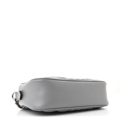 Gucci Calfskin Matelasse Aria Small GG Marmont Chain Shoulder Bag Deep Grey 4 of 10