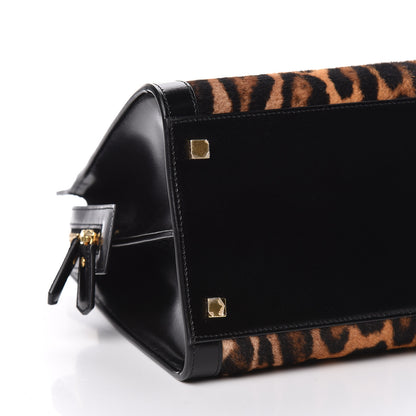 Saint Laurent Calf Hair Calfskin Monogram Medium Uptown Tote Black 9 of 13