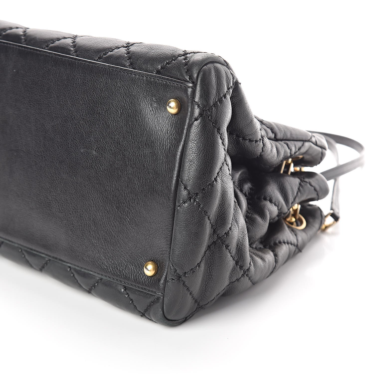 Chanel Calfskin Quilted Large Retro Chain Tote Black 10 of 10