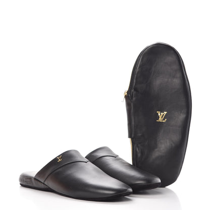 Louis Vuitton X SUPREME Lambskin Mens Hugh Slippers 8 Black 11 of 11