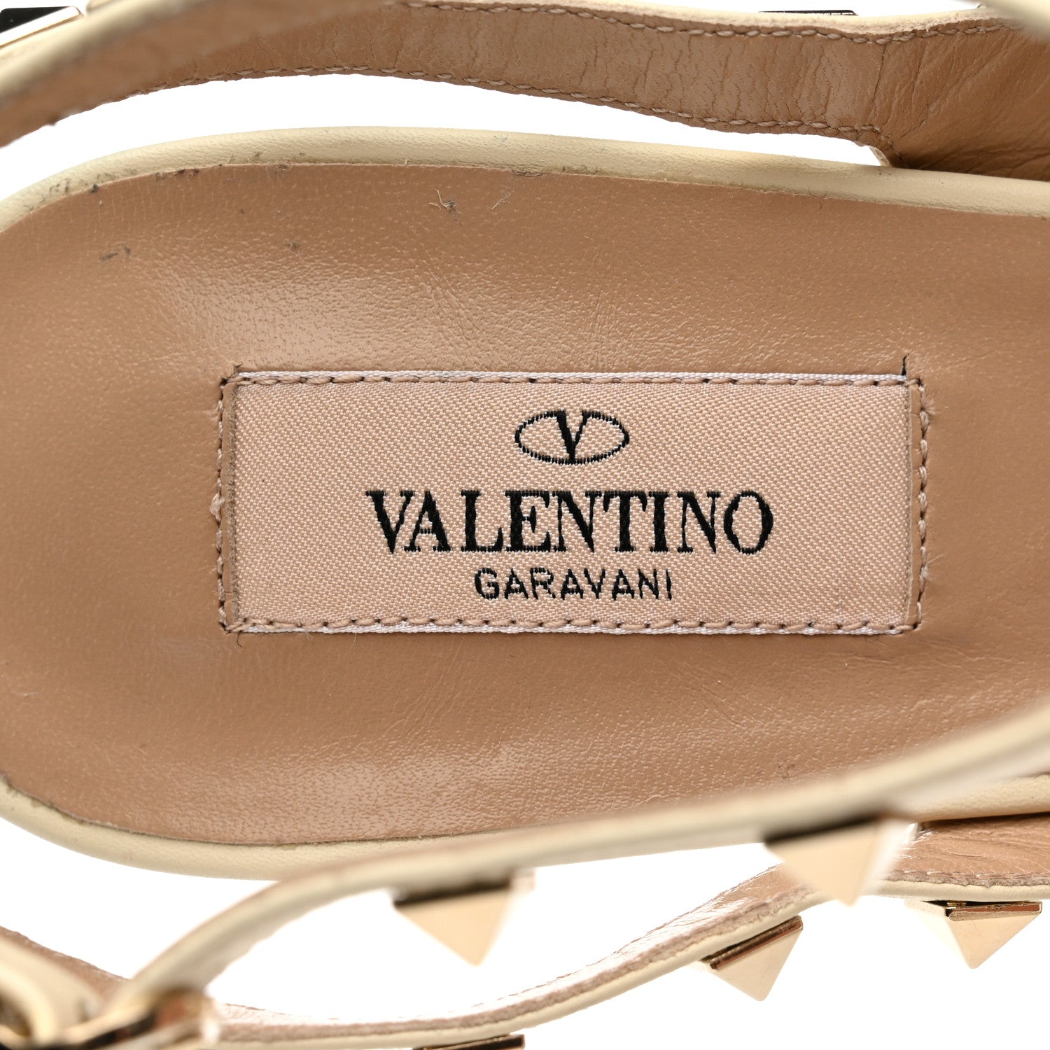 Valentino Garavani Calfskin Rockstud Ankle Strap 100mm Pumps 41.5 Ivory 7 of 8