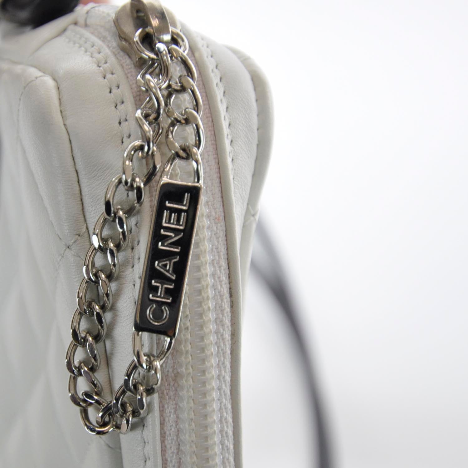 Chanel Calfskin Quilted Cambon Messenger White Black 9 of 9