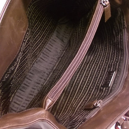Prada Tessuto Leather Chain Strap Tote 7 of 9
