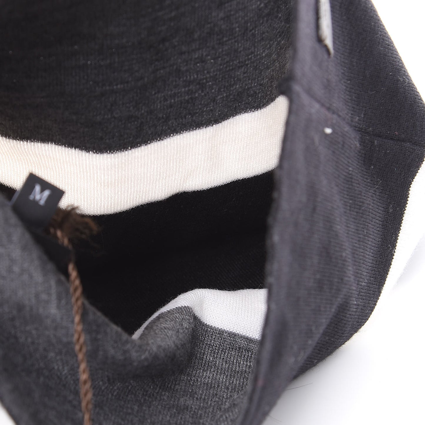 Wool Colarasa Tricot Beanie Hat M Black Grey