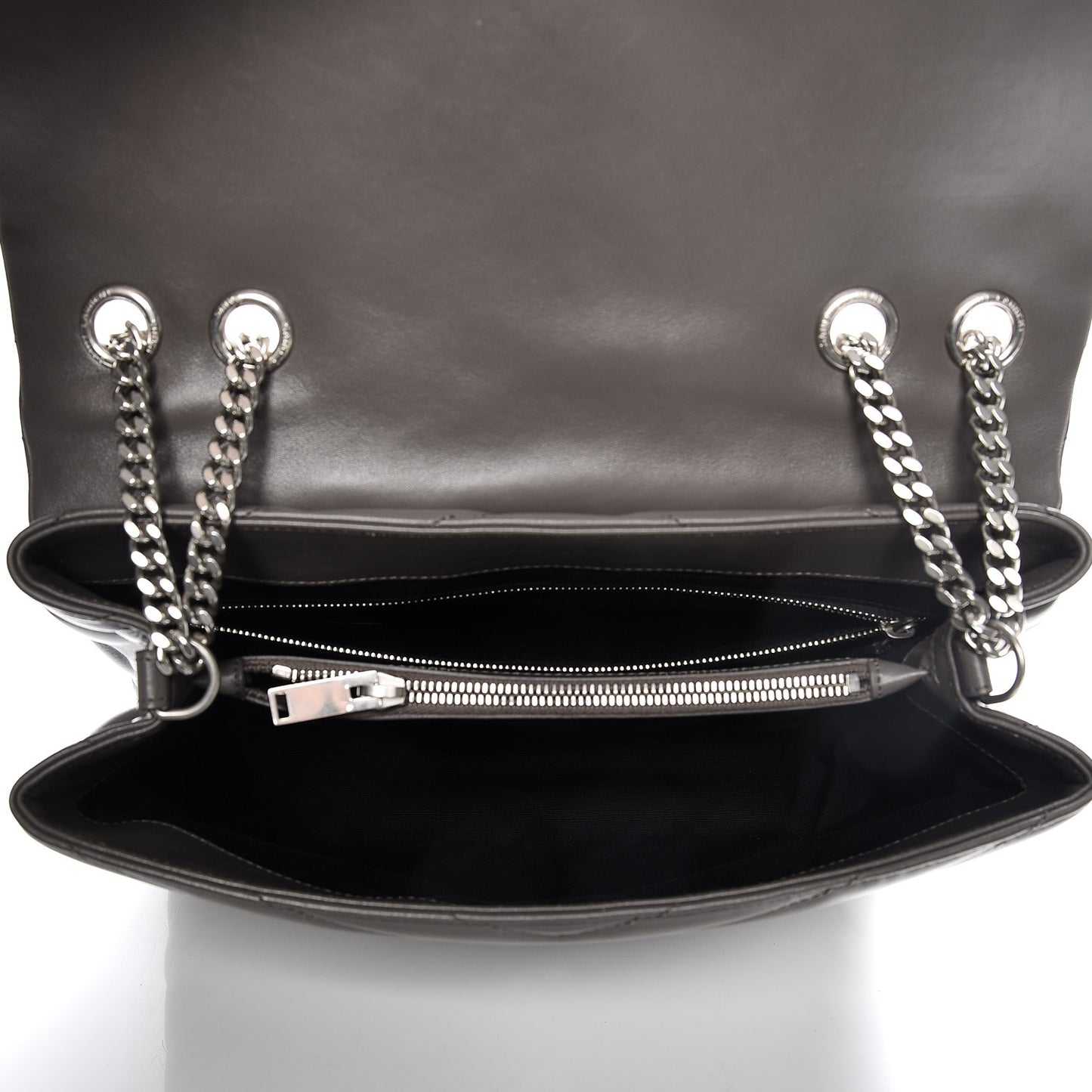 Calfskin Y Quilted Monogram Medium Loulou Chain Satchel Earth