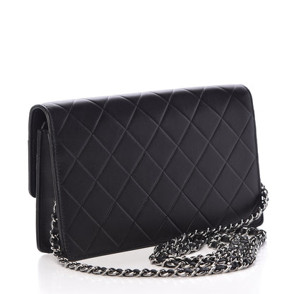 Chanel Lambskin Embossed Lax Wallet On Chain WOC Black 3 of 14