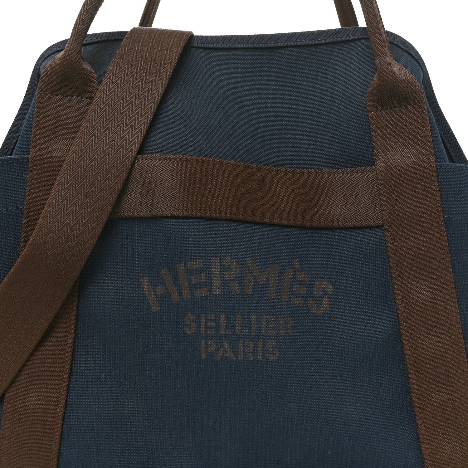 Hermes Canvas The Grooming Bag Bleu Navy Feu 7 of 10