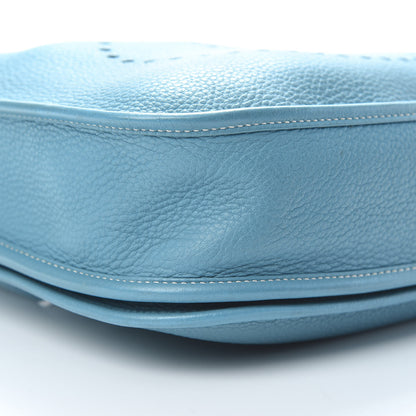 Hermes Taurillon Clemence Evelyne II PM Blue Jean 9 of 14