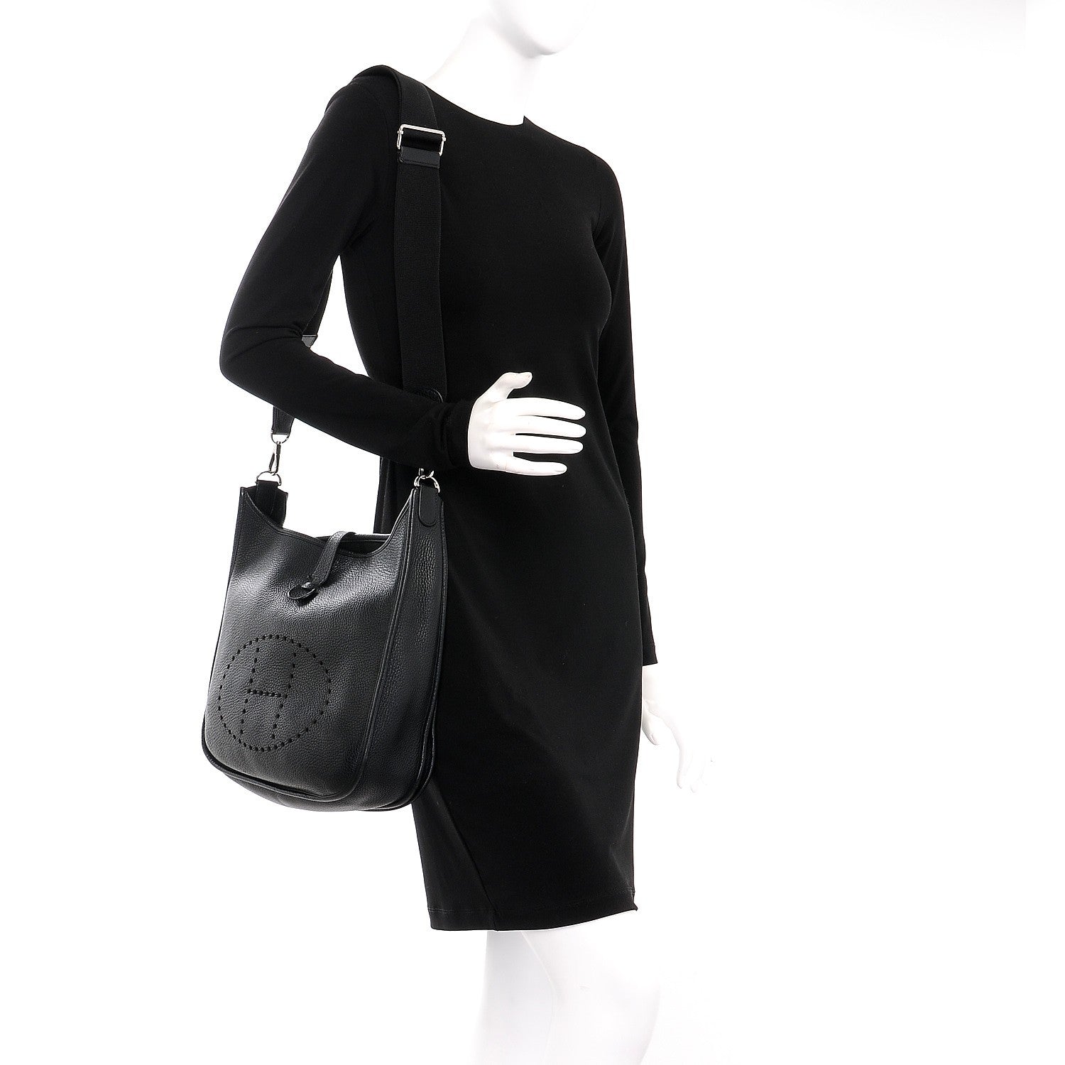 Hermes Taurillon Clemence Evelyne III GM Black 2 of 7