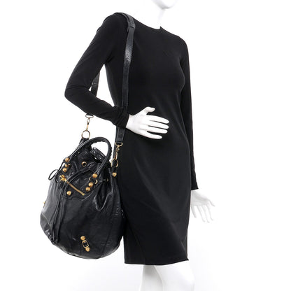 Balenciaga Agneau Giant 12 Gold Hardware Pompon Black 2 of 8