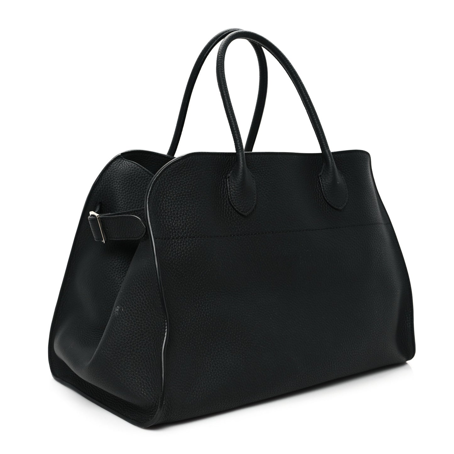 Matte Grained Calfskin Soft Margaux 15 Black