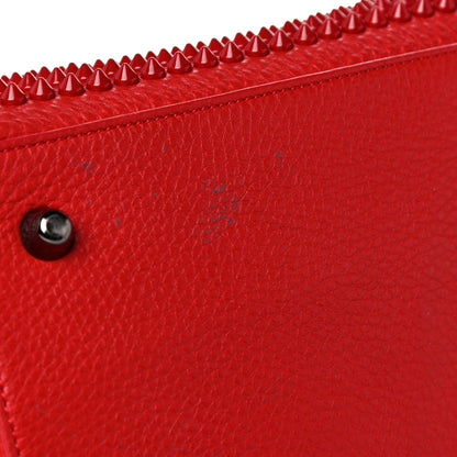 Christian Louboutin Grained Calfskin Studded Panettone Bowling Bag Red 16 of 17