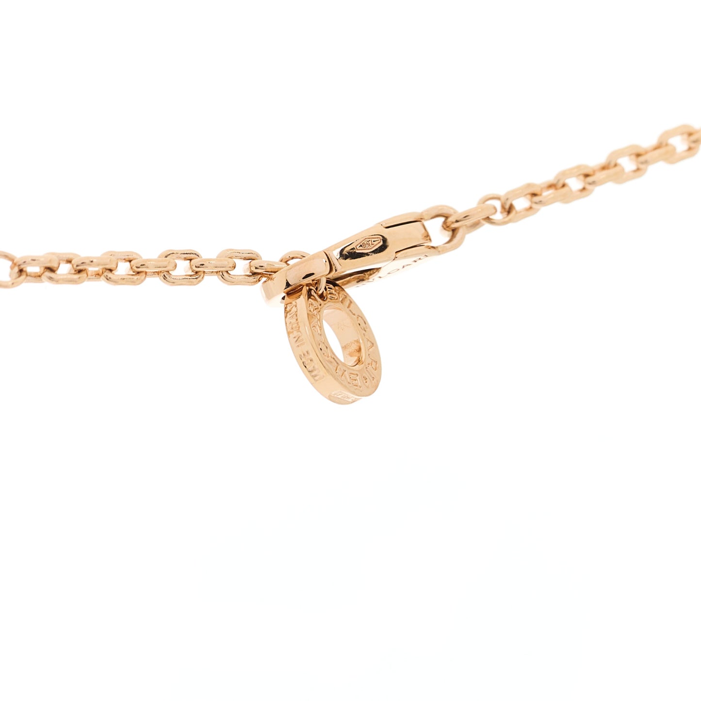 18K Rose Gold Diamond Serpenti Viper Demi Pave Pendant Necklace