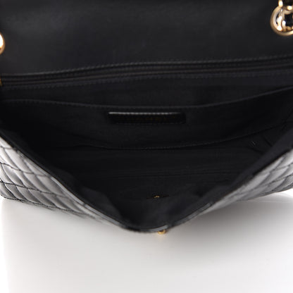 Chanel Patent Calfskin Quilted Valentine Charms Medium Single Flap Black 7 of 11