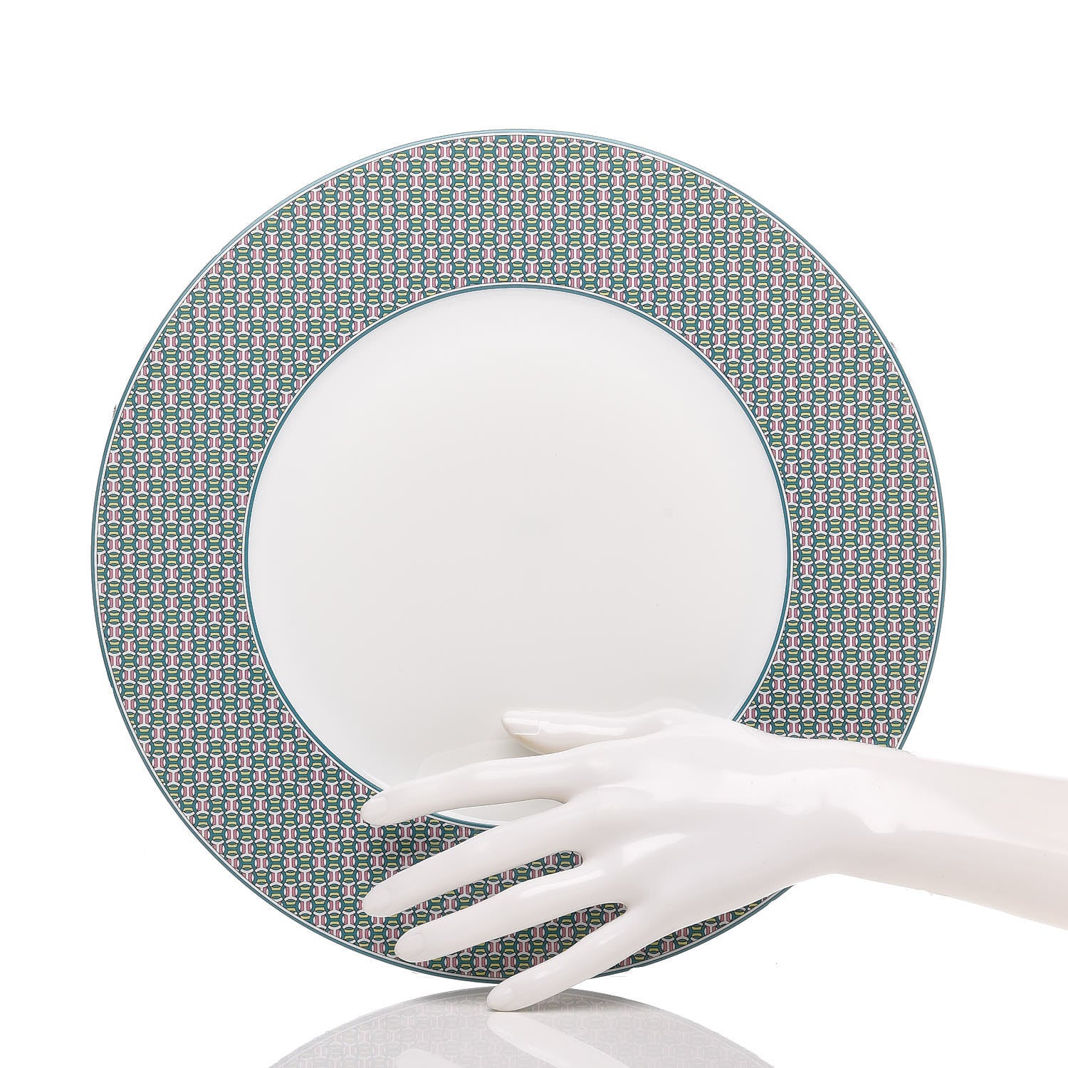 Hermes Porcelain Tie Dinner Plate Set of 2 2 of 6