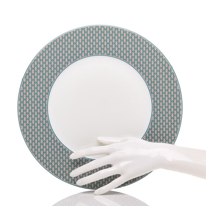Hermes Porcelain Tie Dinner Plate Set of 2 2 of 6