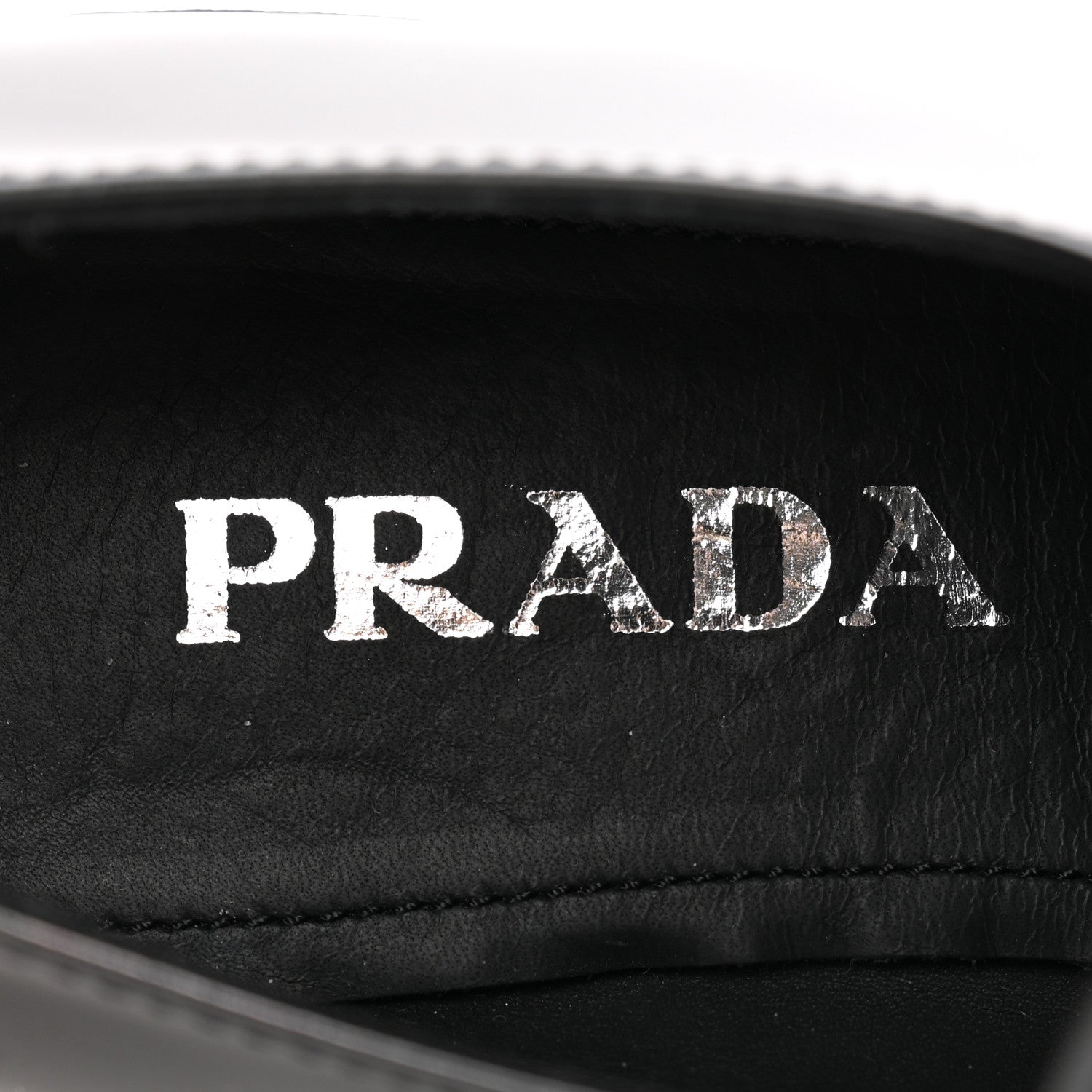 Prada Spazzolato Metal Triangle Logo 50mm Loafers 37 Black 6 of 10