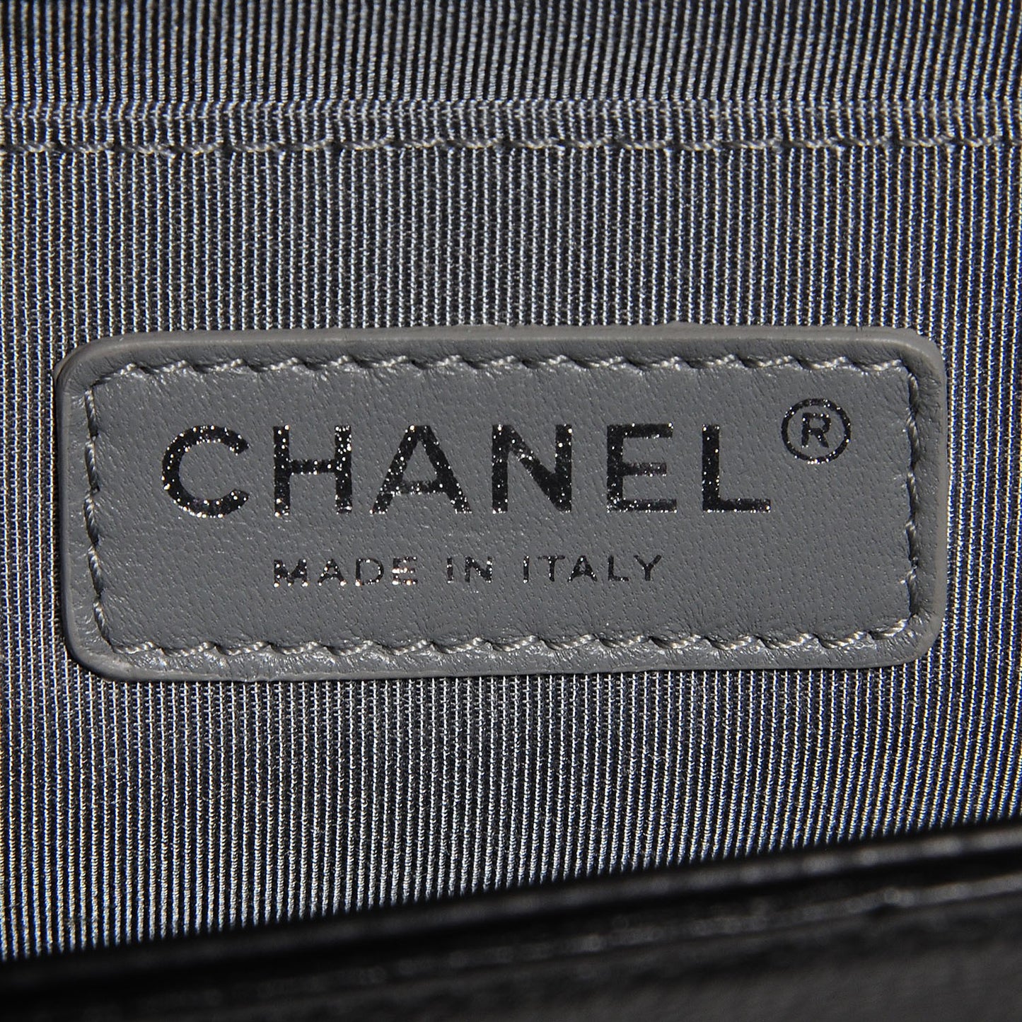Calfskin Quilted Medium Double Stitch Boy Flap Black