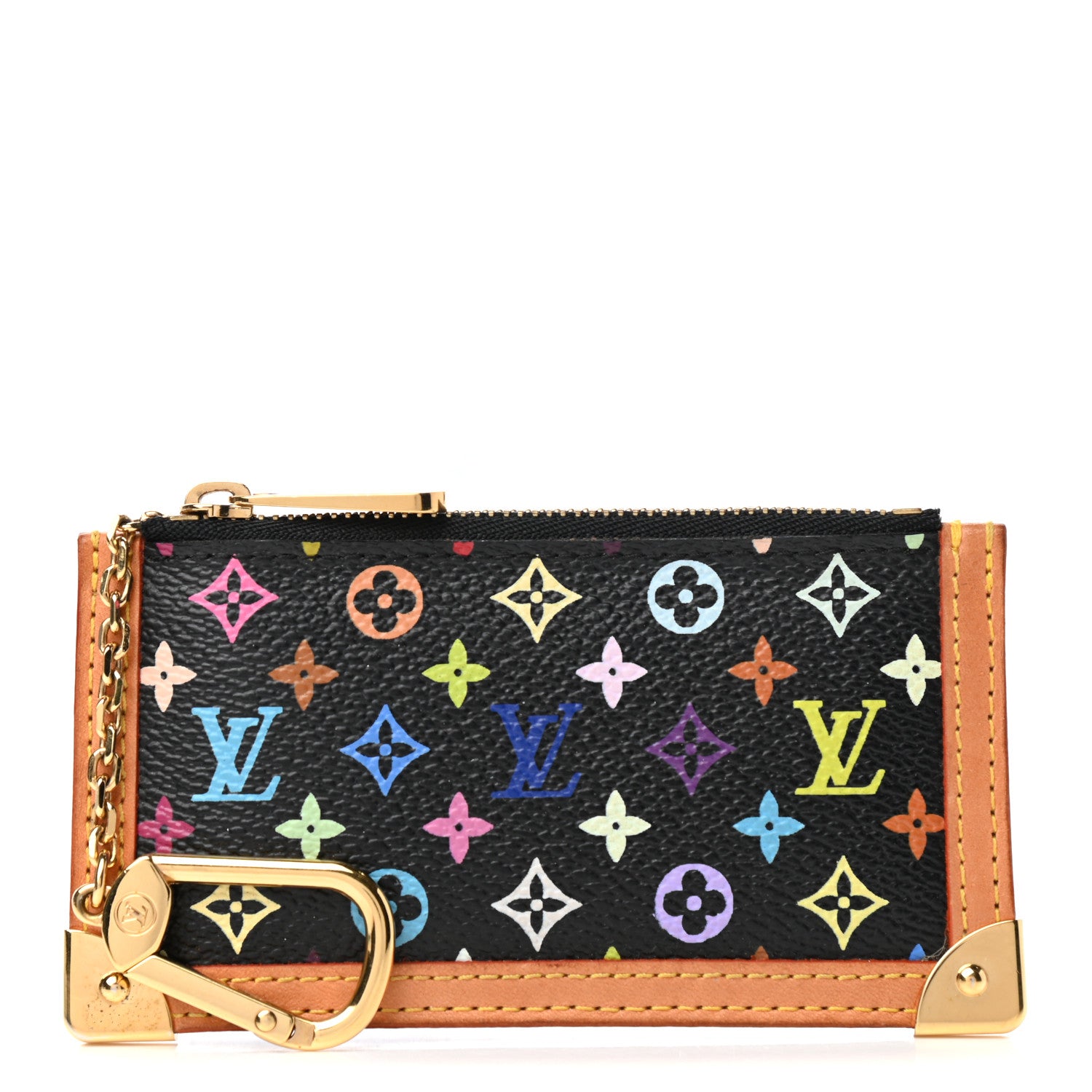 Louis Vuitton Monogram Multicolor Key Pouch Black 1 of 6
