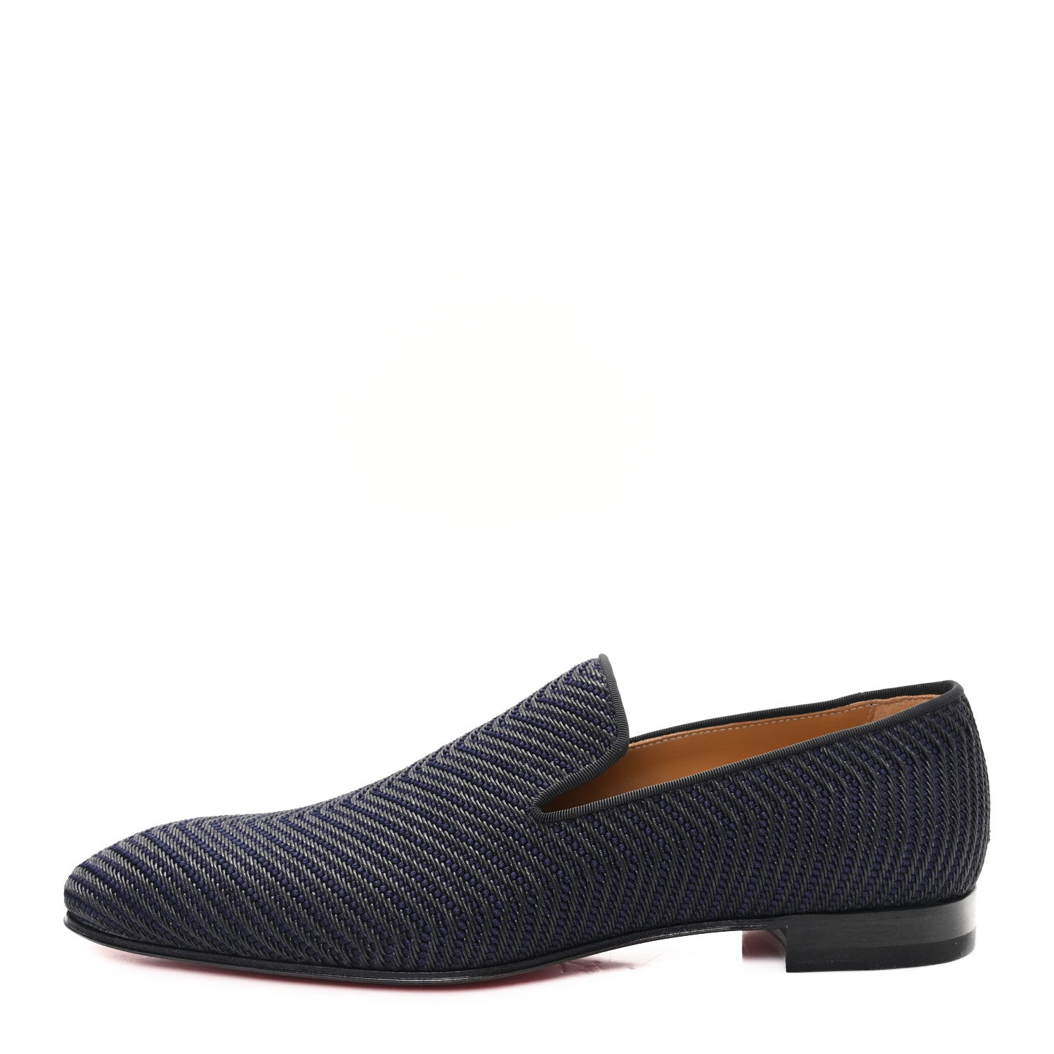 Christian Louboutin Tresse Cruising Mens Dandelion Flat Loafers 43 Black Navy 1 of 9