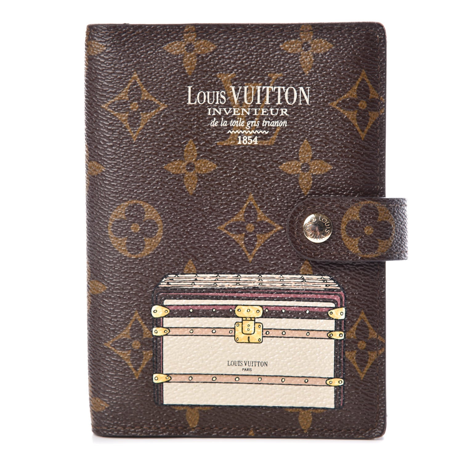 Louis Vuitton Monogram Trunks and Locks Small Ring Agenda Cover 1 of 6
