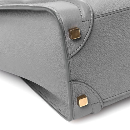 Celine Drummed Calfskin Micro Luggage Kohl 9 of 12