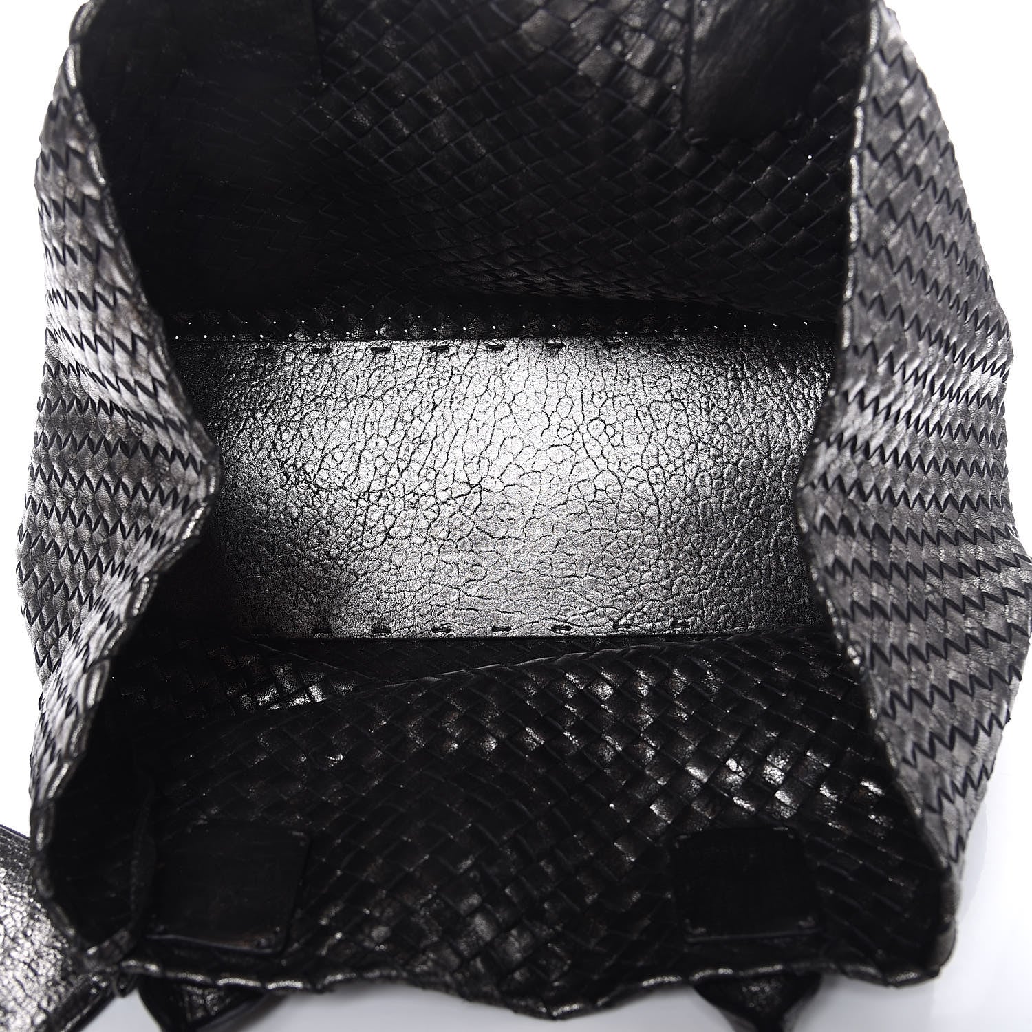 Bottega Veneta Metallic Nappa Intrecciato Medium Moon Cabat 6 of 9