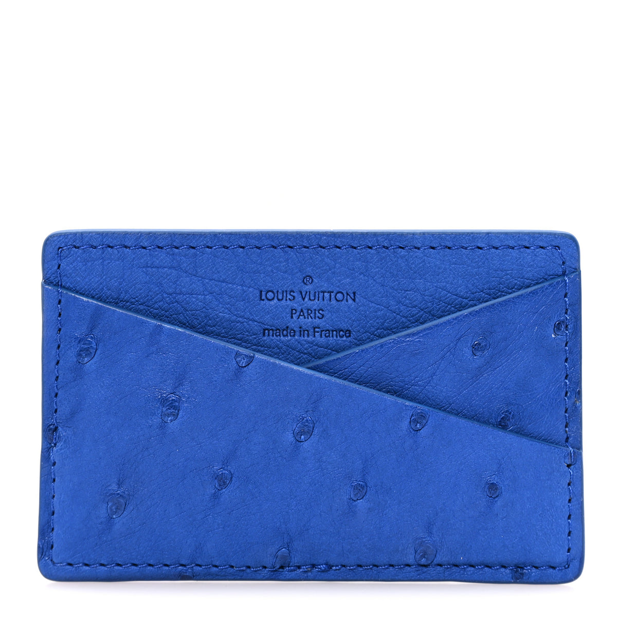 Ostrich Card Holder Blue