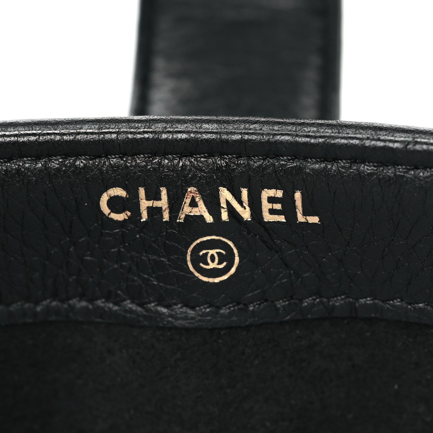 Chanel Calfskin Strass Studded Mini Phone Holder Clutch Black 5 of 9