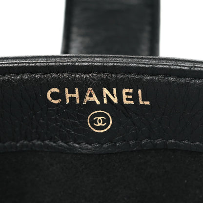 Chanel Calfskin Strass Studded Mini Phone Holder Clutch Black 5 of 9