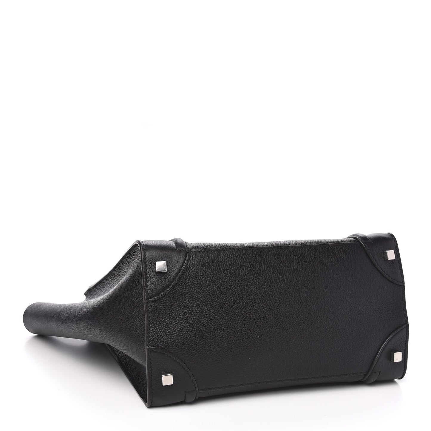 Drummed Calfskin Mini Luggage Black