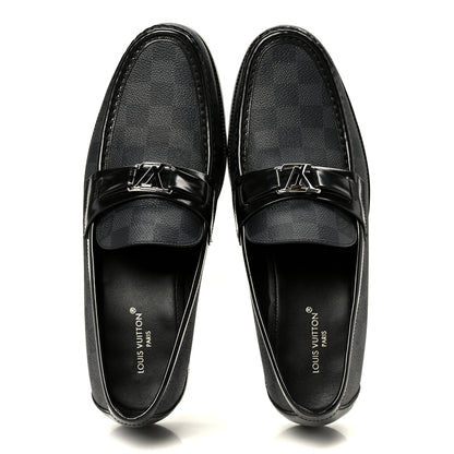 Louis Vuitton Damier Graphite Calfskin Mens Major Loafers 8.5 2 of 9