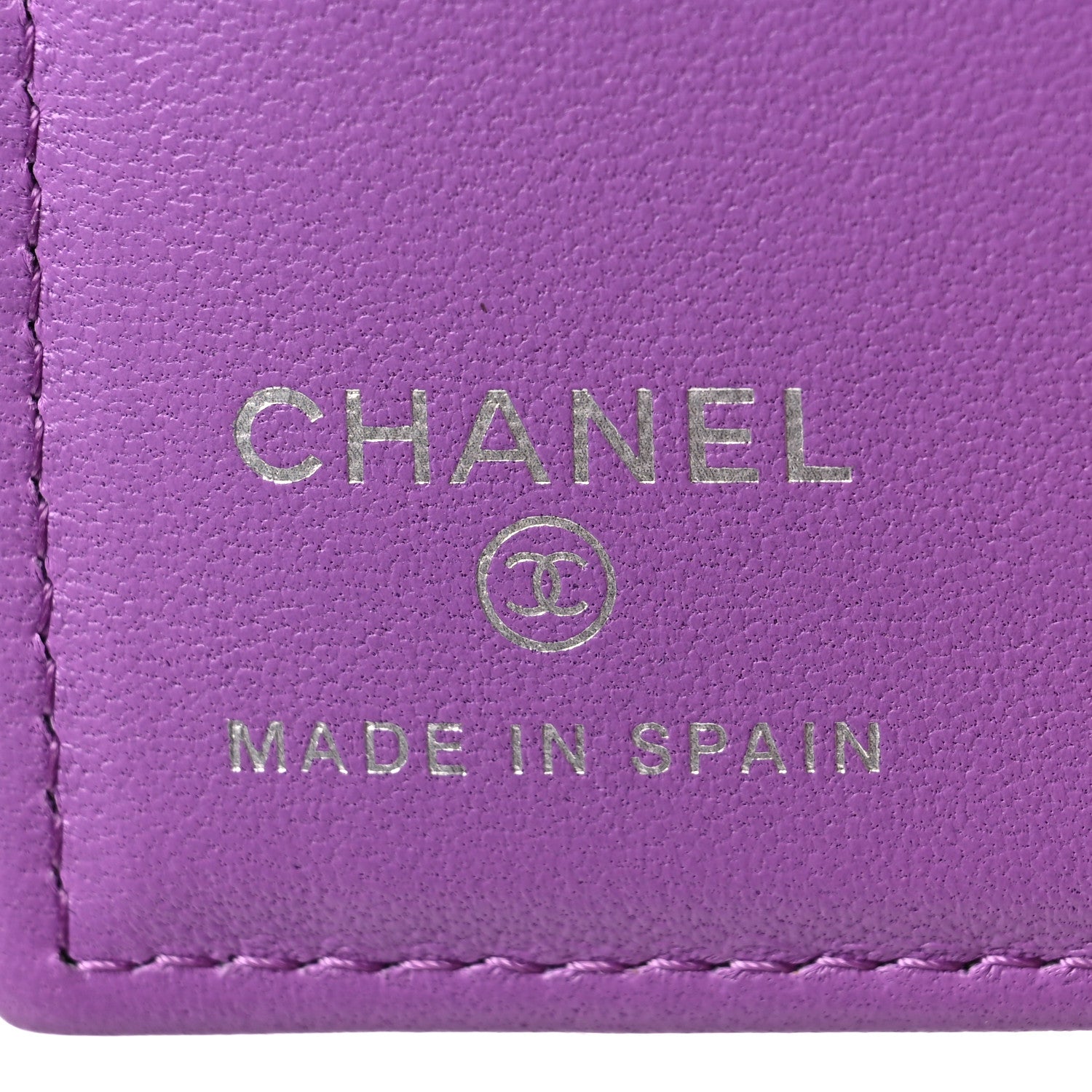 Chanel Lambskin Quilted Passport Holder Purple 6 of 9