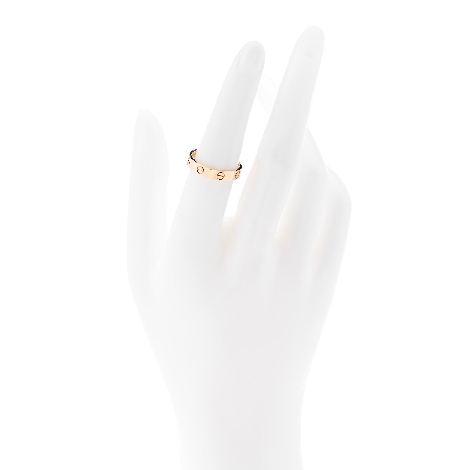 Cartier 18K Yellow Gold 3.5mm LOVE Wedding Band Ring 53 6.5 2 of 4