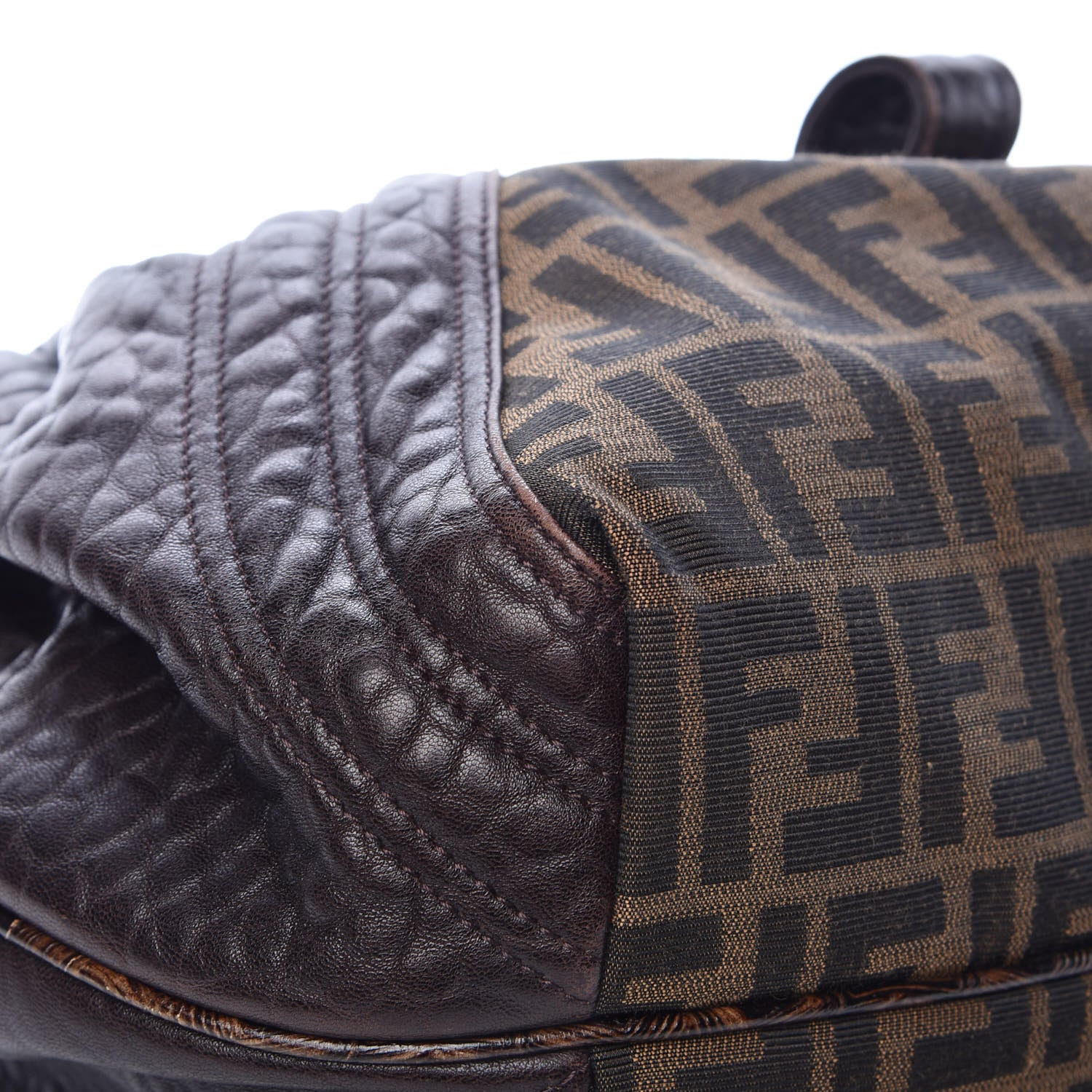 Fendi Zucca Nappa Nuvolata Vitello Tortuga Spy Tobacco Moro 12 of 18