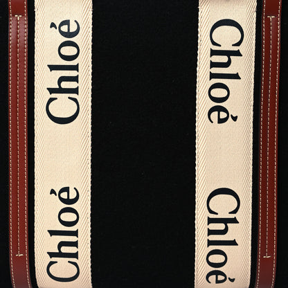 Chloe Felt Calfskin Medium Woody Ribbon Tote Black 8 of 10