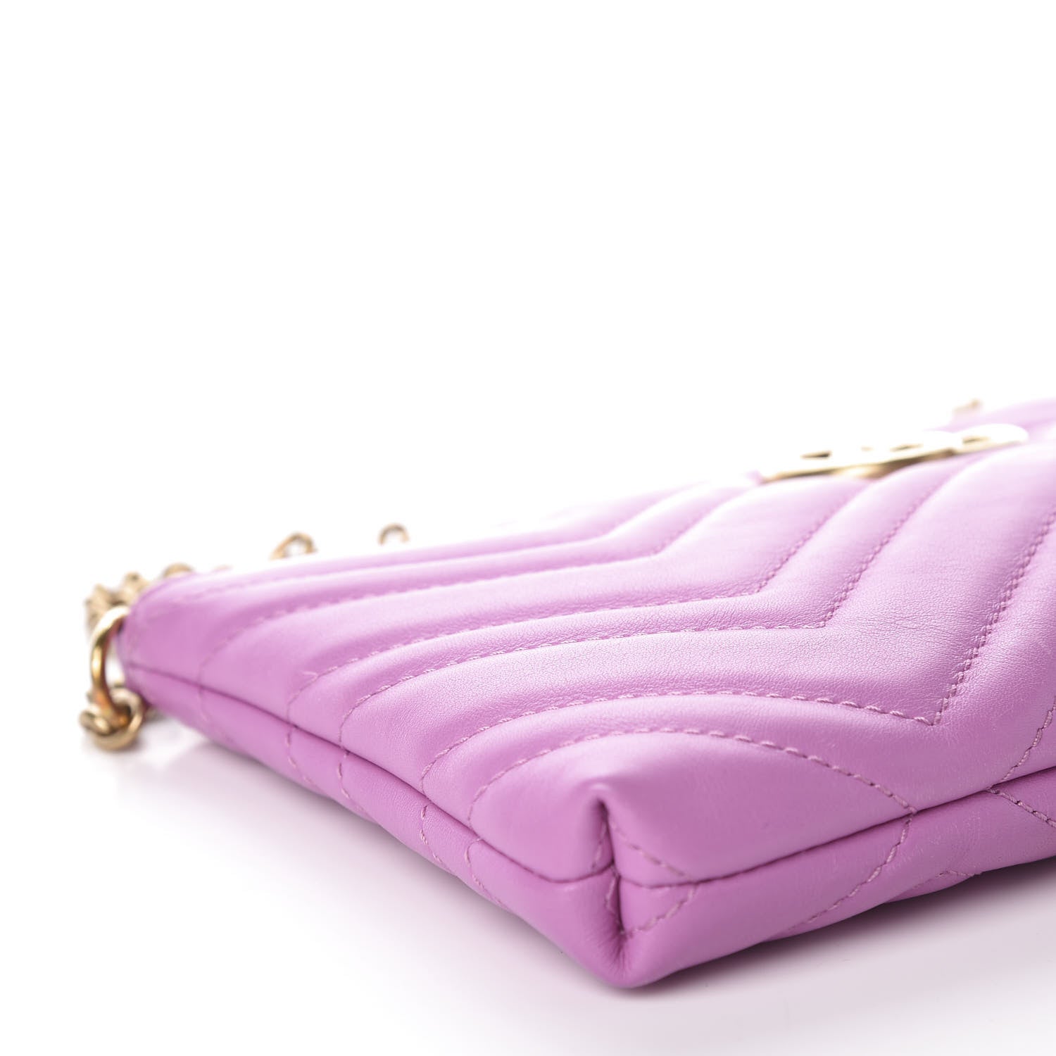 Gucci Calfskin Matelasse Mini GG Marmont Chain Bag Candy Mousse 7 of 9