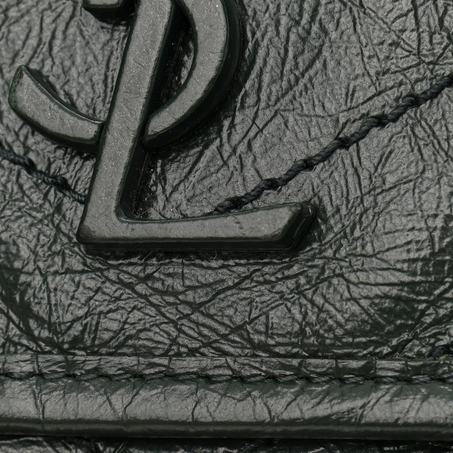 Saint Laurent Crinkled Calfskin Matelasse Monogram Medium Niki Chain Satchel Military Olive 11 of 11