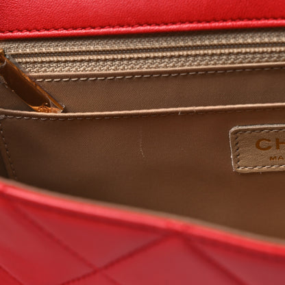 Chanel Lambskin Quilted Large Golden Class Flap Red 33 of 33